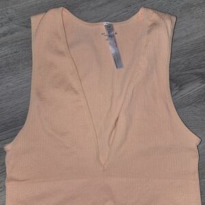 Urban Outfitters Sleeveless Ribbed Cut Out Top